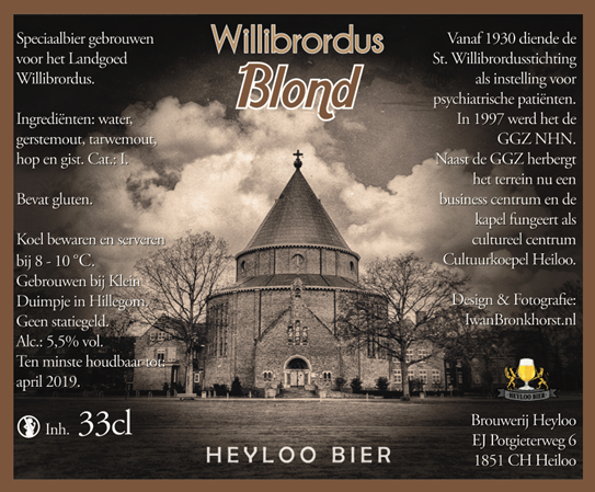 Willibrordus Blond etiket